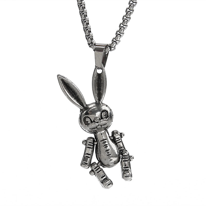 HN019:Hip-Hop Style Necklace,Bunny Astronaut Spaceman Pendant Necklace for Women And Men