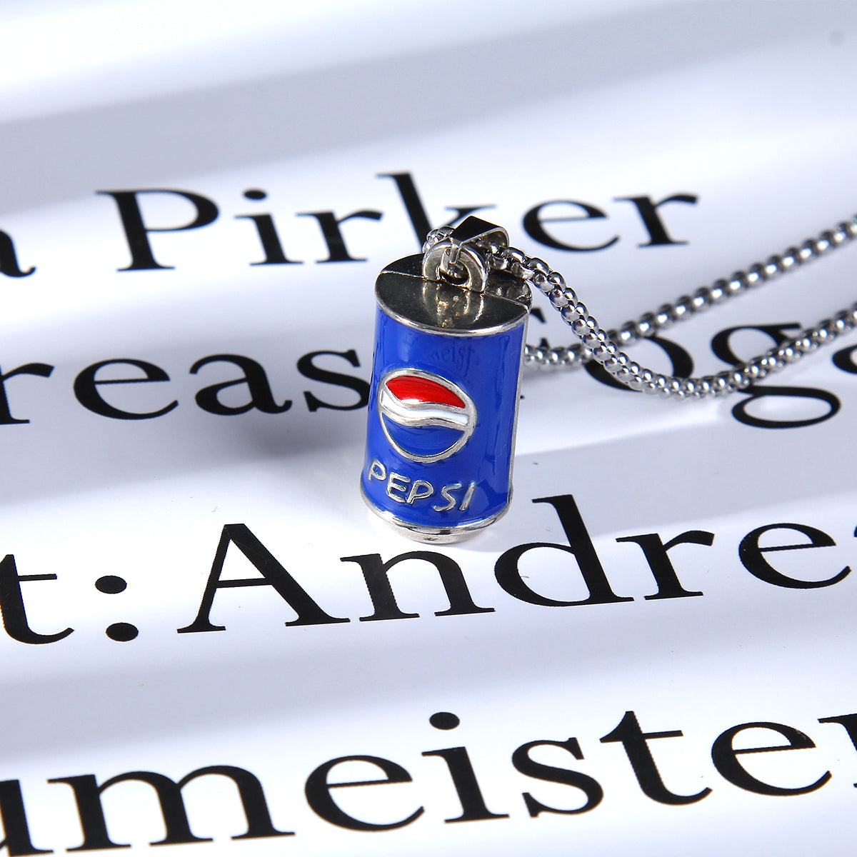 HN021:Hip-Hop Style 3D Enamel Cola Can Pendant for Women And Men