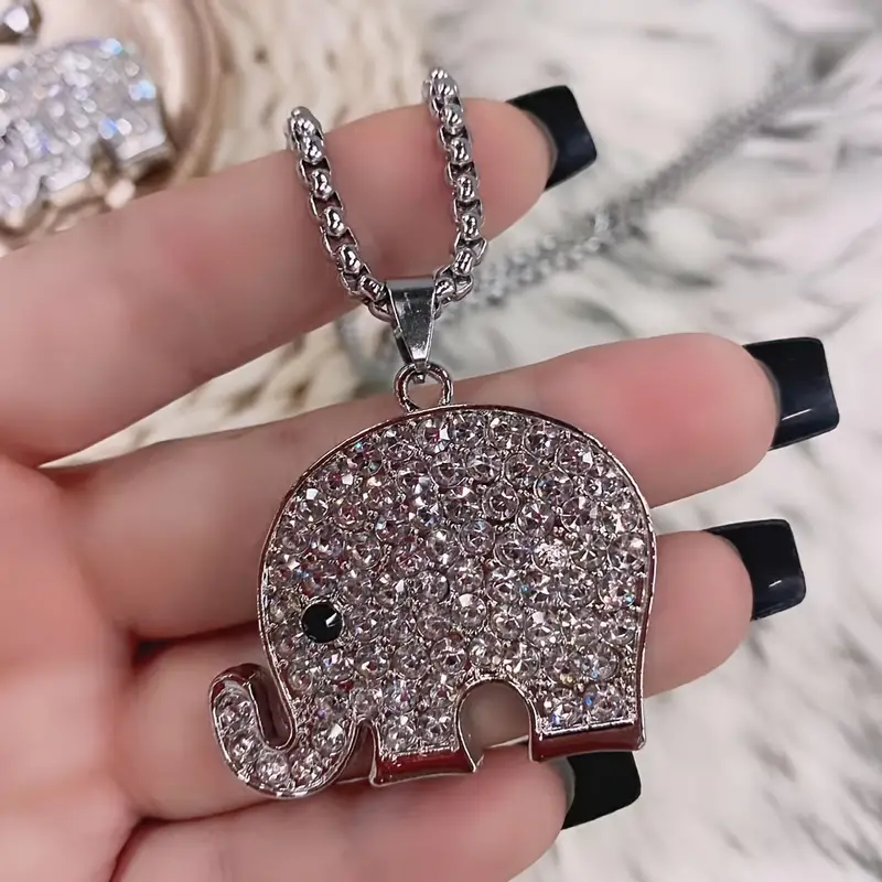 HN040:Hip-Hop Style Necklace,Elephant Necklace for Women And Men