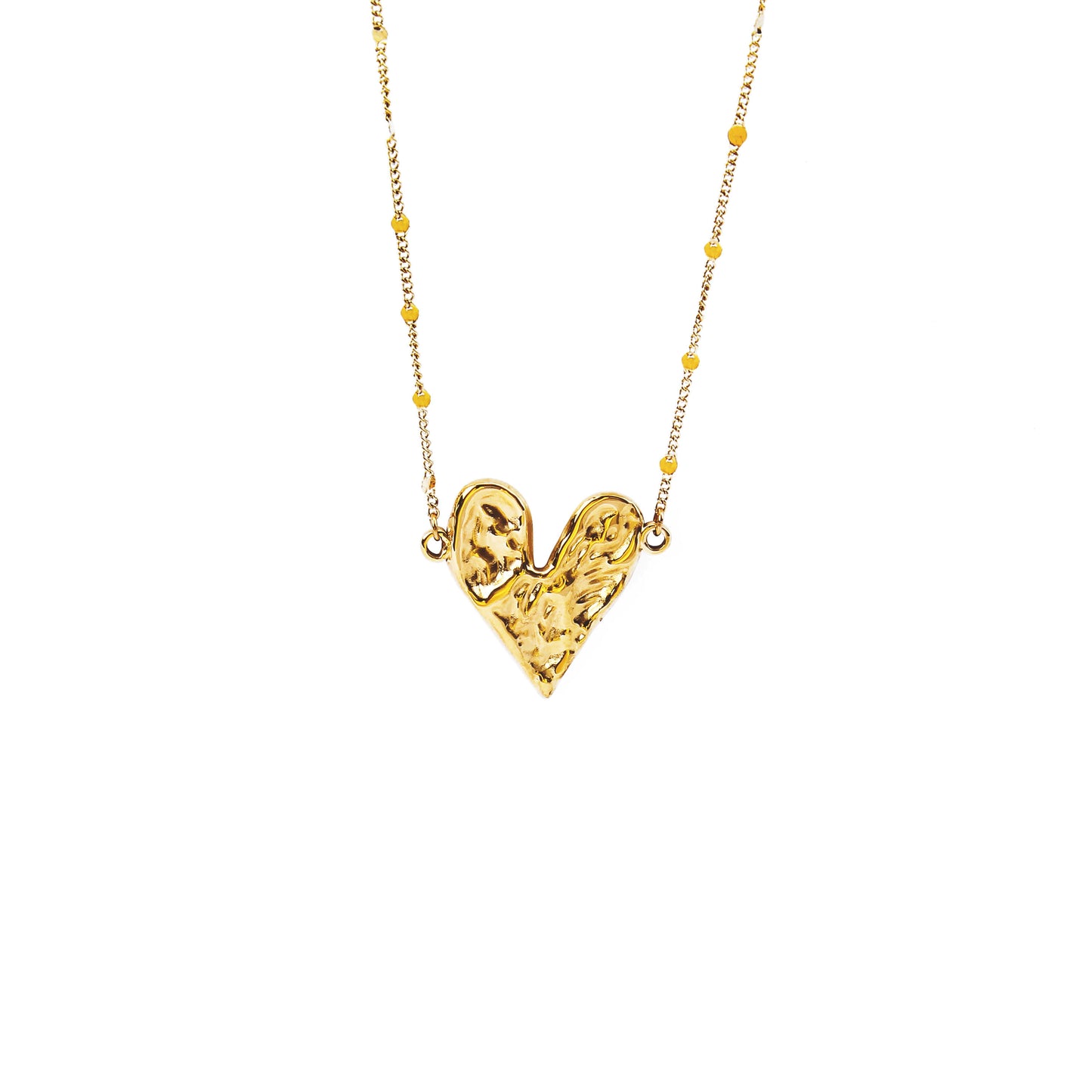 N111:Stainless Steel Titanium Classic Heart Pendent Necklace For Women And Men,Color Not Fade, Waterproof