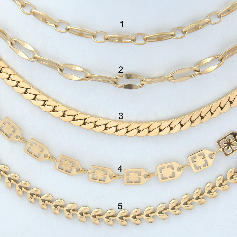 N161:New Fashion Chain Neckalce For Women And Men,Color Not Fade, Waterproof