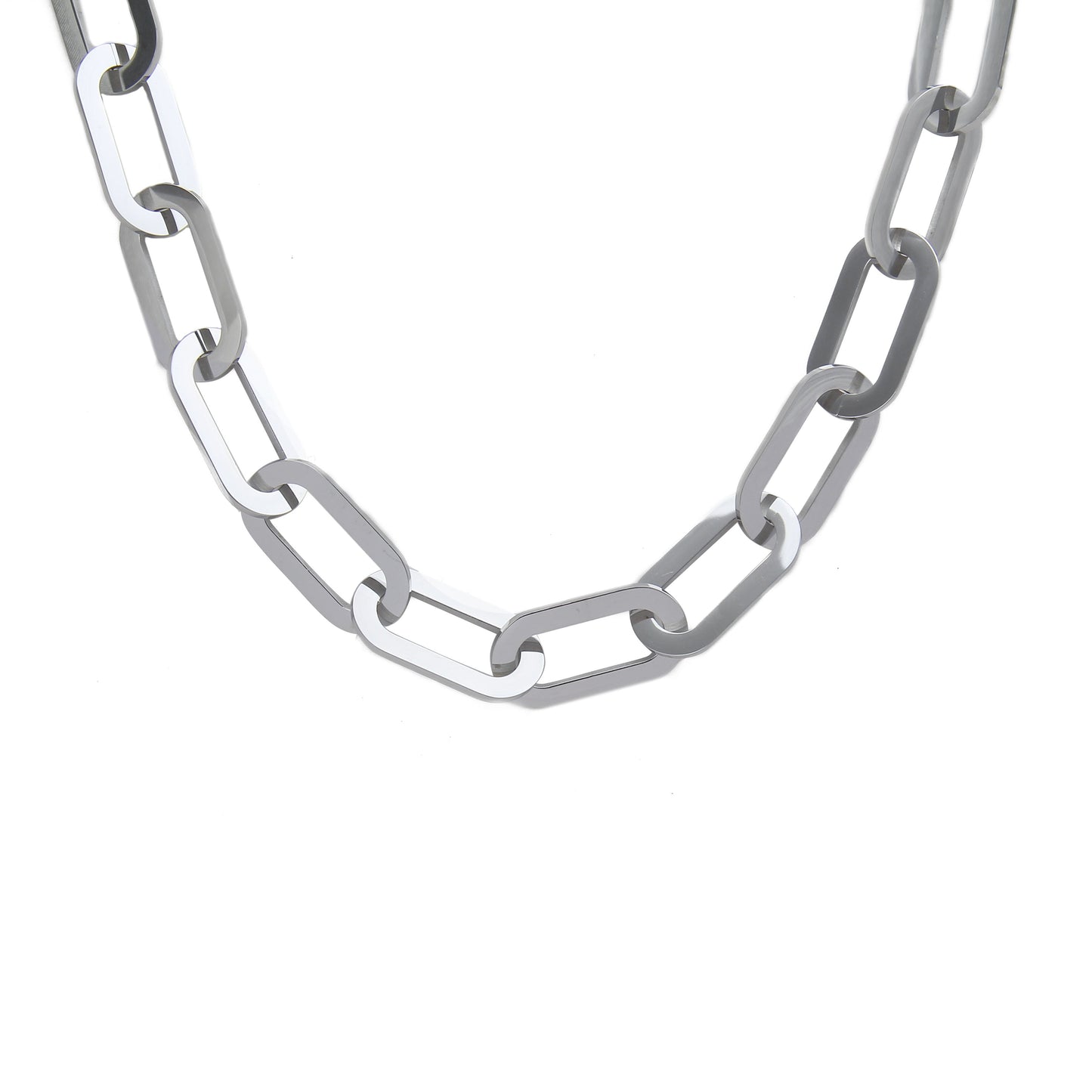 N164:Stainless Steel Titanium Classical Nice Chunk Style Chain Necklace For Women And Men,Color Not Fade, Waterproof
