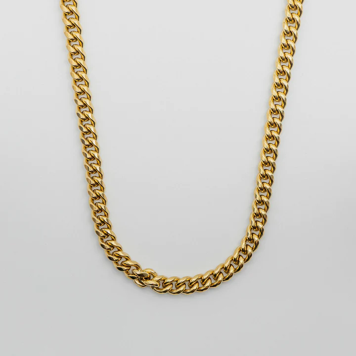 N167:Mens Cuban Link Stainless Hip Hop Chain Necklace,Stainless Steel Titanium Classical Style Necklace For Women And Men, Color Not Fade, Waterproof