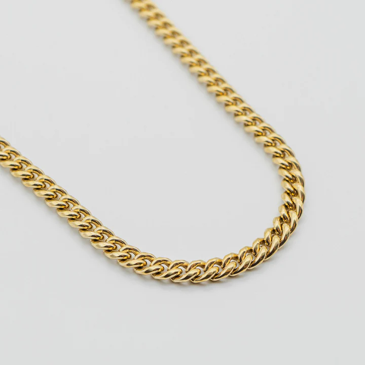N167:Mens Cuban Link Stainless Hip Hop Chain Necklace,Stainless Steel Titanium Classical Style Necklace For Women And Men, Color Not Fade, Waterproof