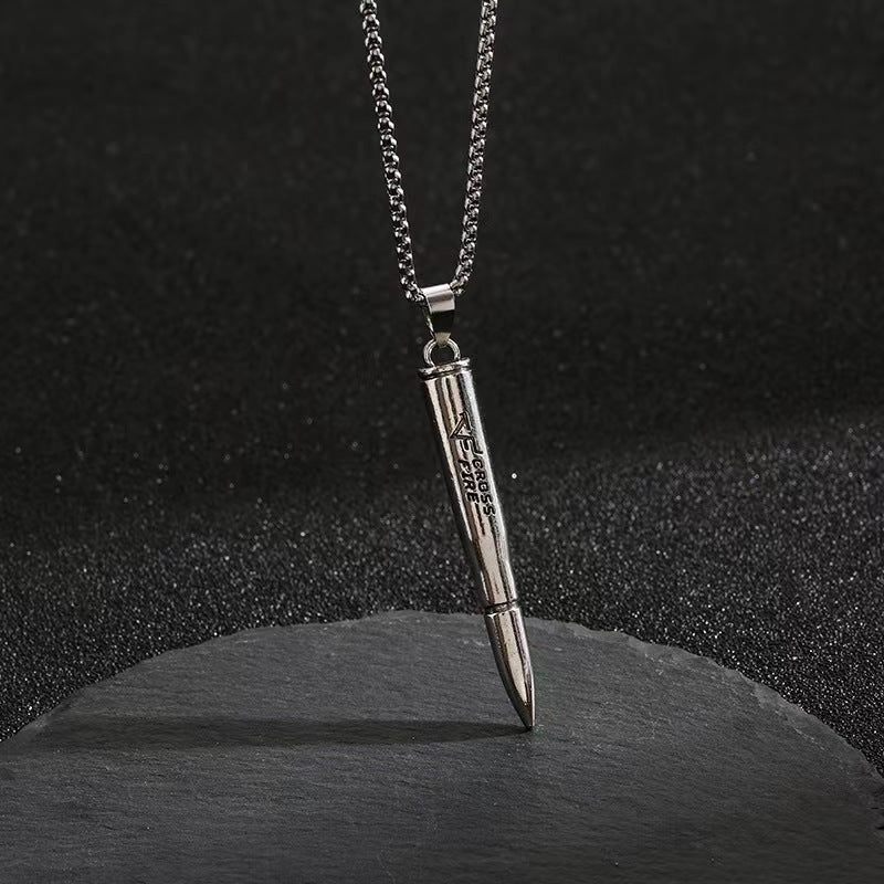 HN028:Hip-Hop Style Necklace,ullet Memorial Urn Necklace necklace for women And men