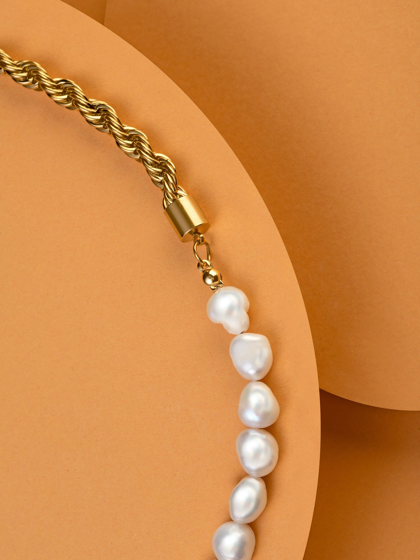 N019:Natural Pearl Necklace New Luxury Chain Collar Necklace For Women And Men,Color Not Fade, Waterproof