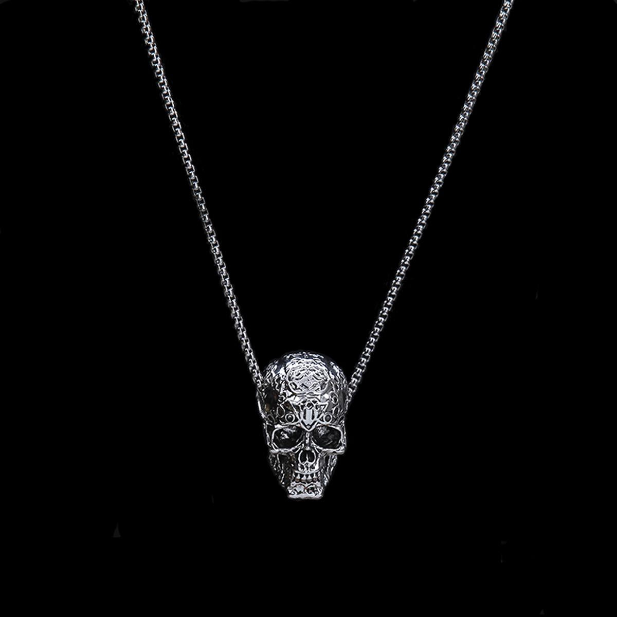 HN046:Hip-Hop Style Necklace,Skull Pendent Necklace for Women and Men