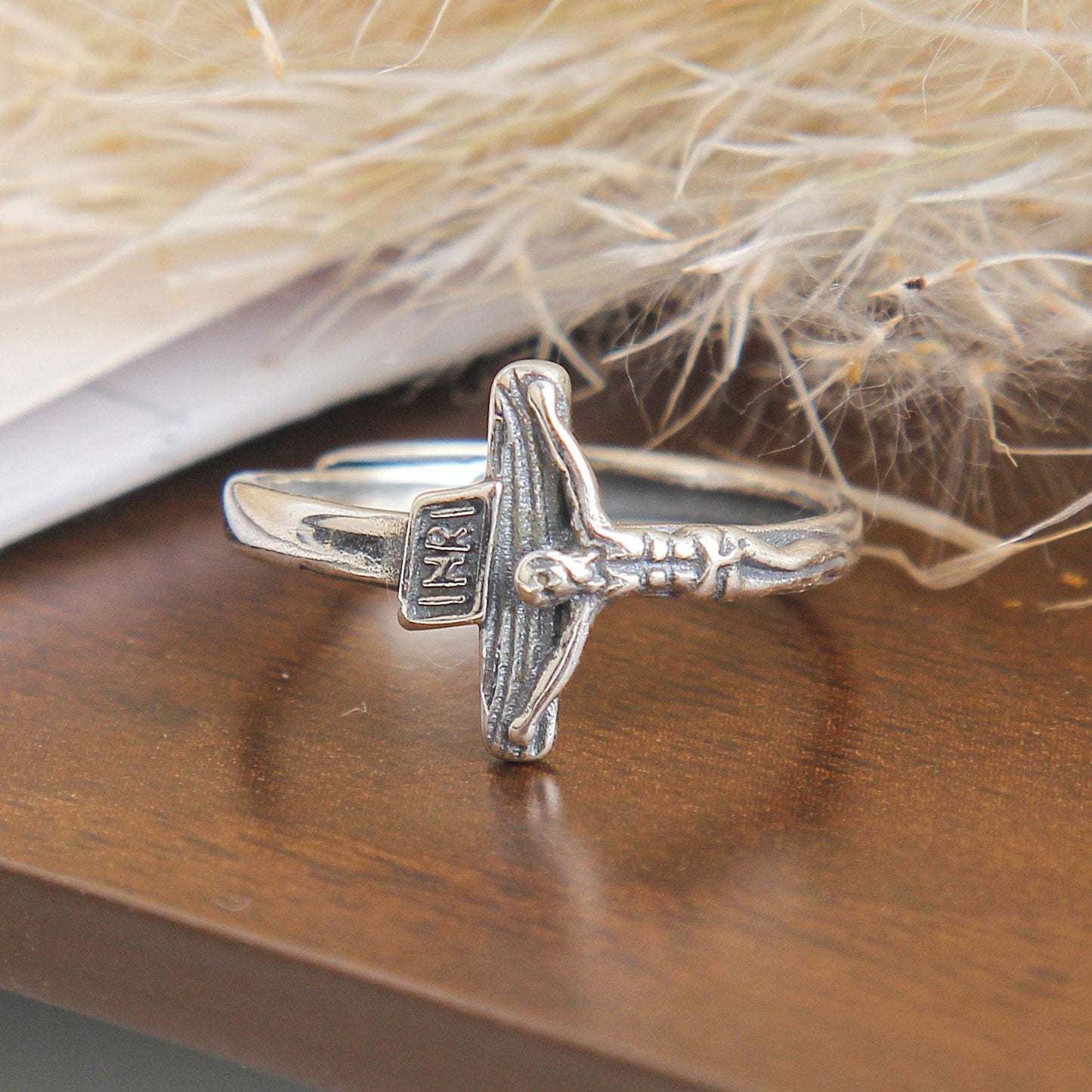 S925 Jesus Cross Ring - Sterling Silver, Unique Religious Jewelry with Three Distinct Faith-Inspired Designs, Spiritual Symbol of Devotion,Crucifixion, Perfect Christian Gift for Men, Women, and Loved Ones
