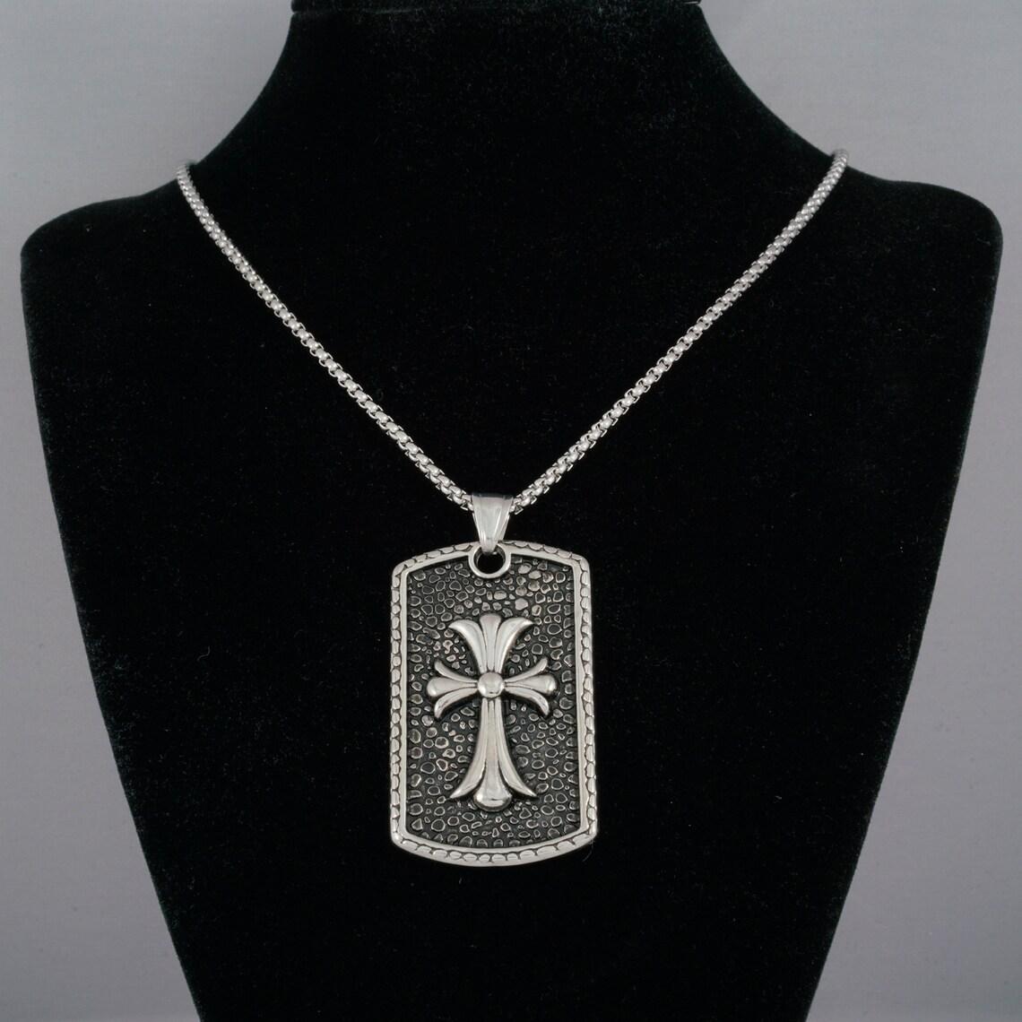 HN027:Hip-Hop Style Necklace, Cross Design Necklace for Women and Men