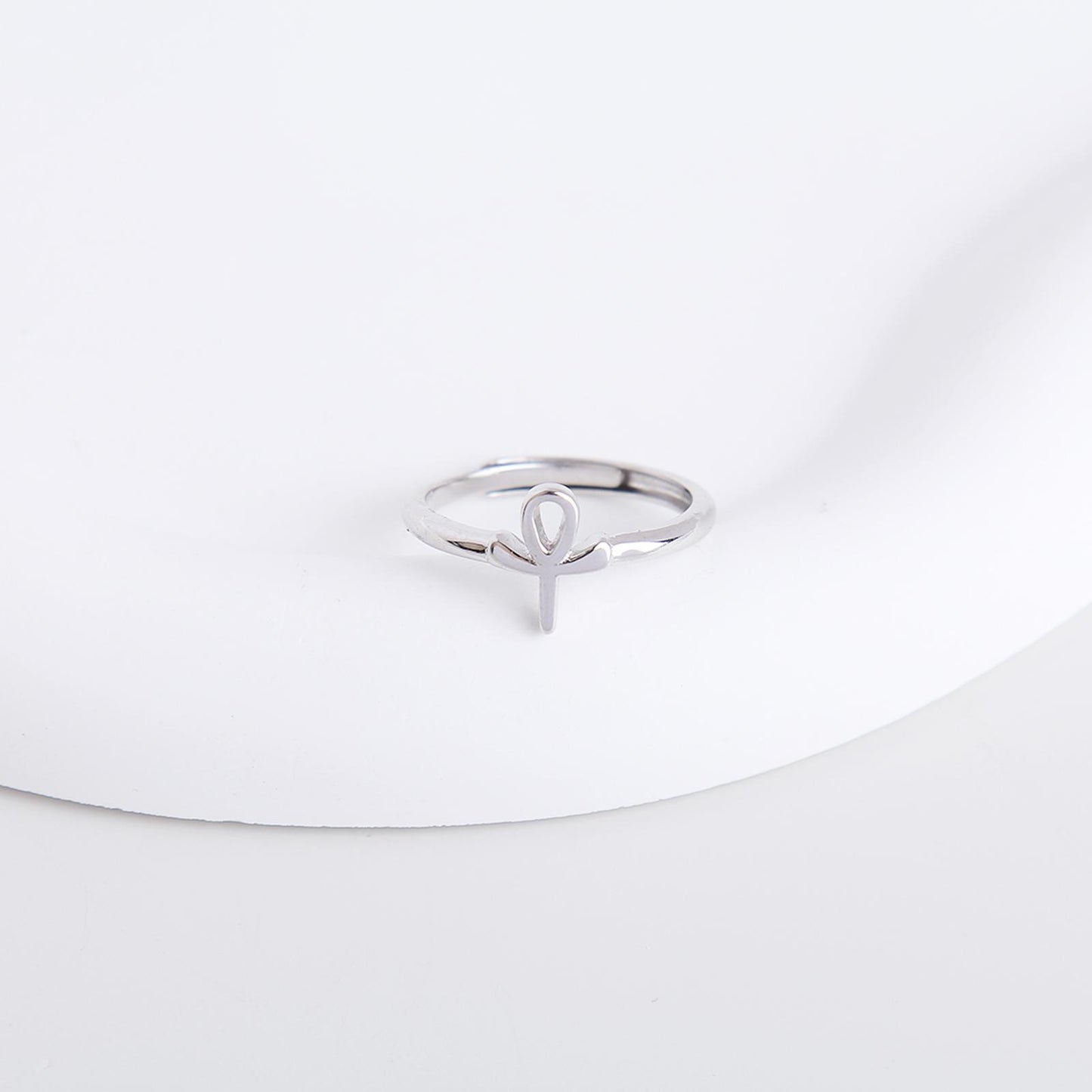 S925 Minimalist Symbol Charm Ring - Sterling Silver, Simple Modern Design with Everyday Versatility, Elegant Fashion Jewelry, Perfect Gift for Women and Daily Wear