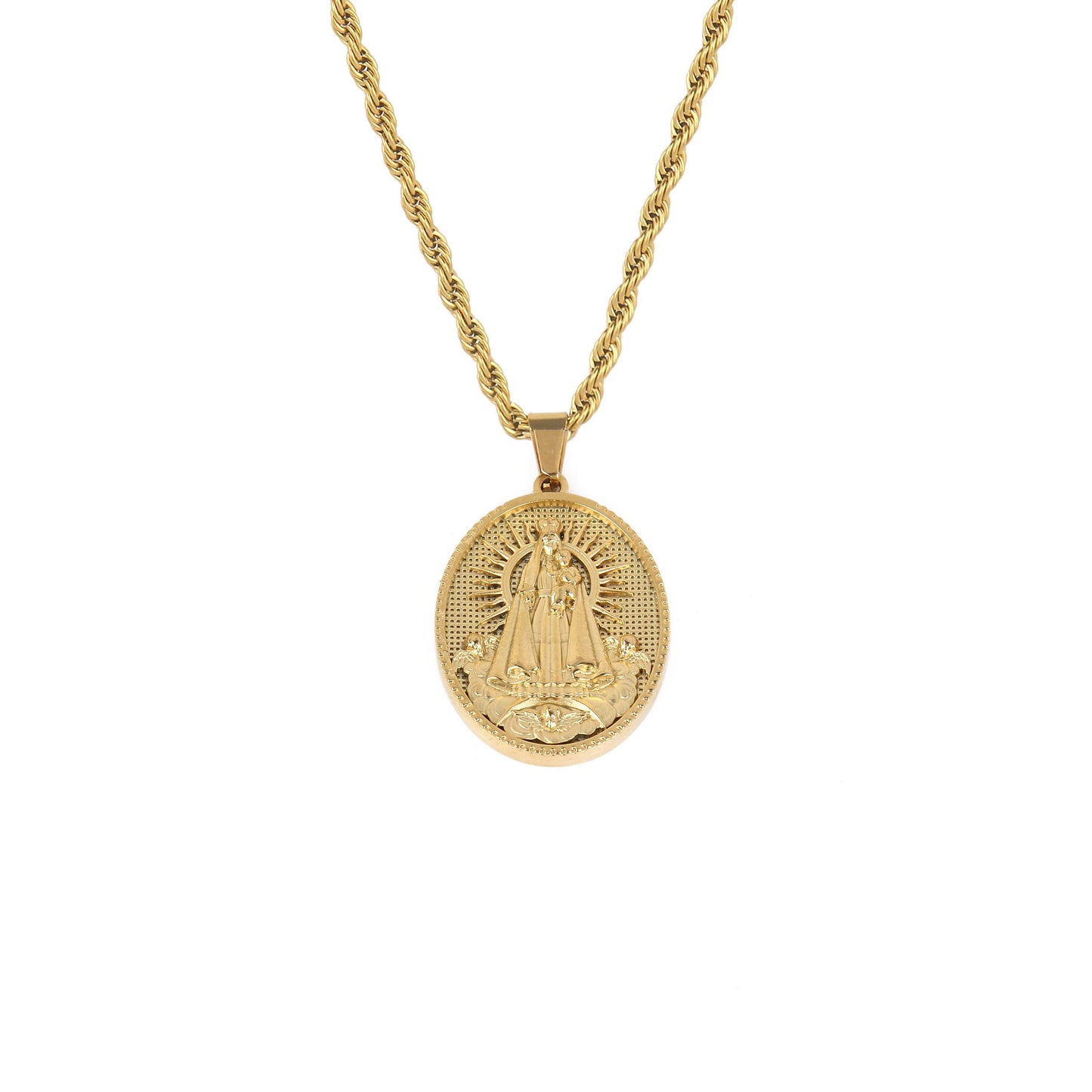 Miraculous necklace,Virgin Mary Pendant-Radiant Madonna Religious Christian Gift, Our Lady of Fatima.