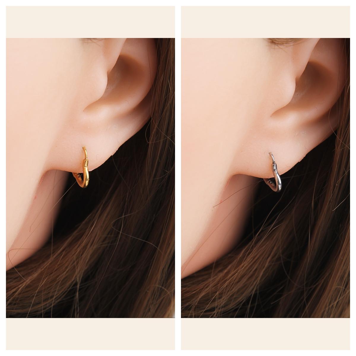 Stainless Steel Heart Hoop Earrings – Unique Minimalist Style, Available in Three Sizes, Perfect for Helix, Cartilage, and Earlobe Piercings, Everyday Fashion Jewelry, Lightweight and Comfortable