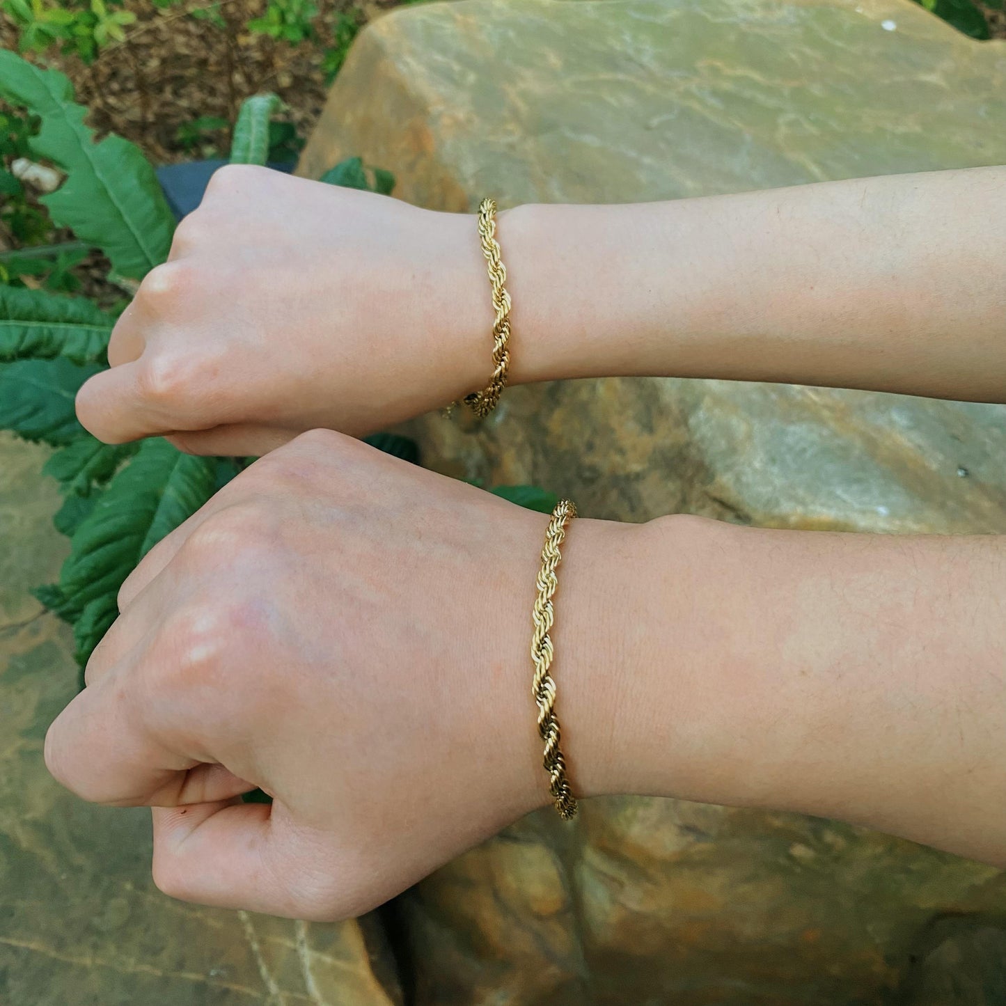 Set couple bracelets, Stainless Steel bracelets, Twist Rope Chain Bracelets Set for Couples – Perfect Gift for Friends, Family, and Loved Ones