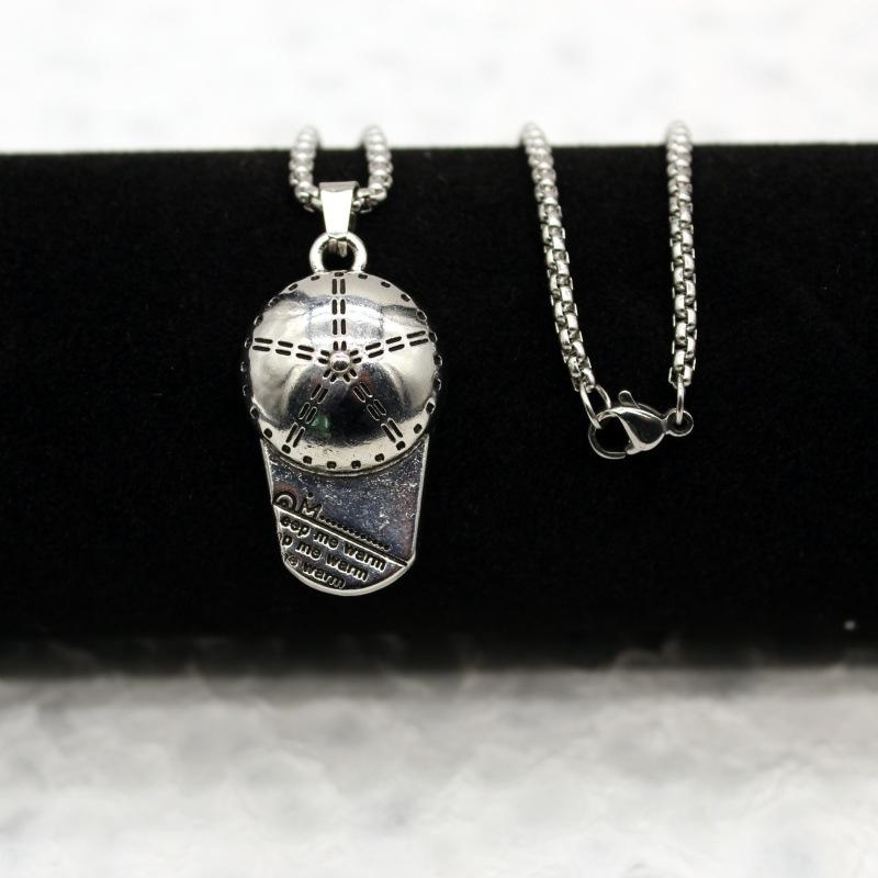 HN074:Hip-Hop Style Necklace,Baseball Cap Pendent Necklace For Women And Men