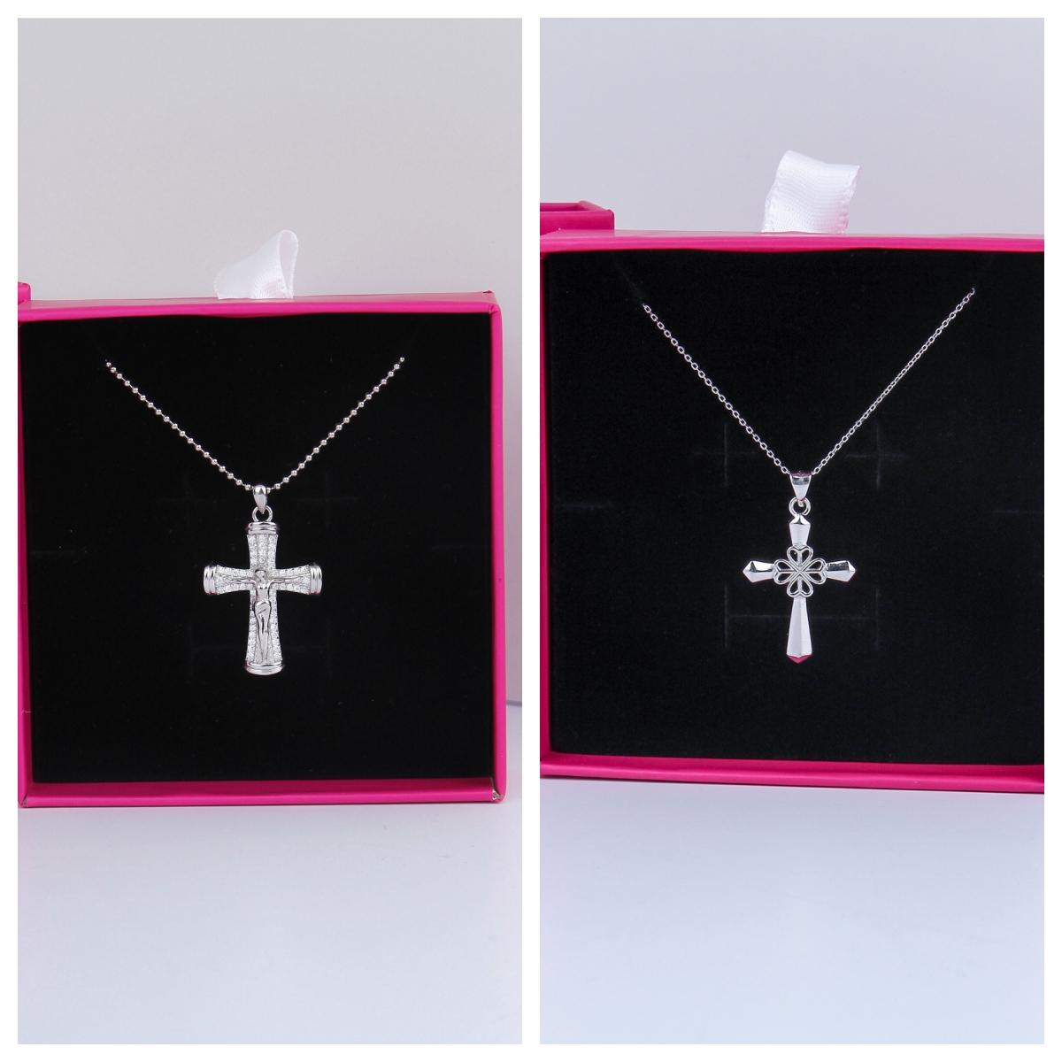 Women's S925 Sterling Silver Cross Necklace Collection – Timeless and Elegant Designs, Available in 15 Distinct Styles, Perfect for Everyday Wear or Special Occasions, Ideal Gift.