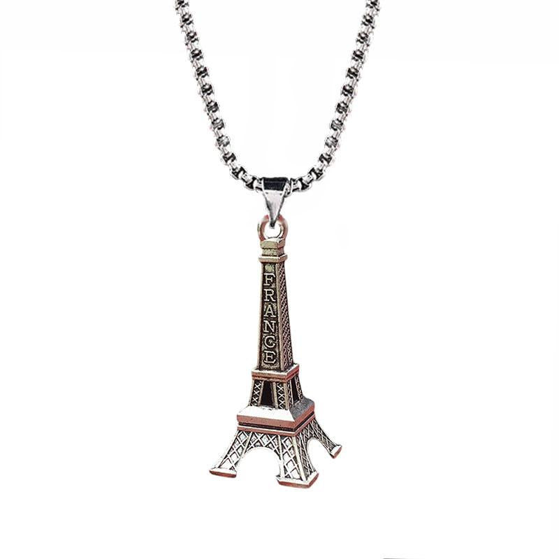 HN063:Hip-Hop Style Necklace, Eiffel Tower Pendent Necklace For Women And Men