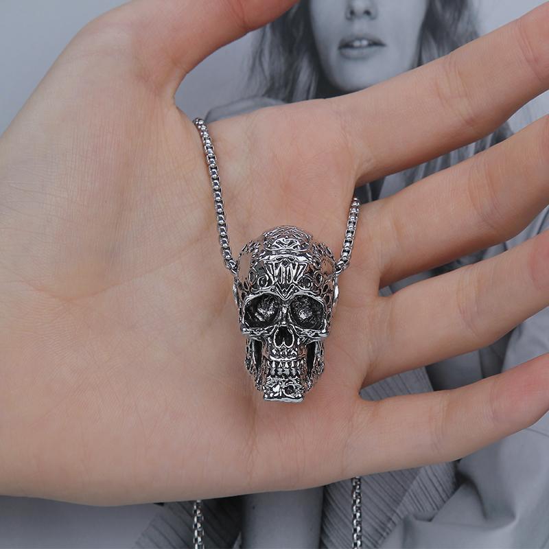 HN046:Hip-Hop Style Necklace,Skull Pendent Necklace for Women and Men