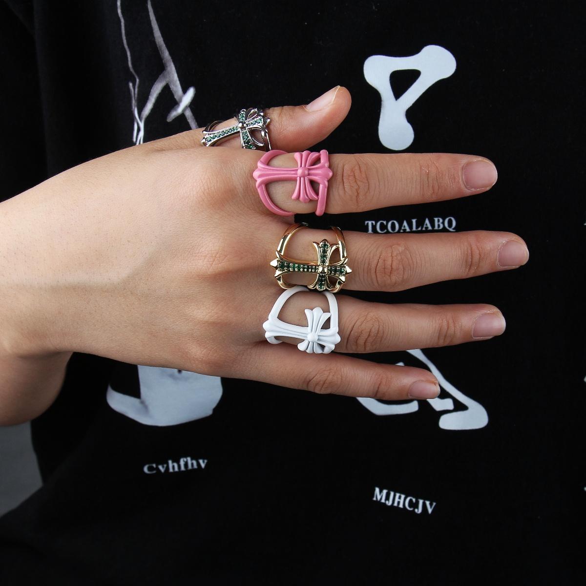 Double Layer Cross Opening Ring Luxury Design - Copper, Adjustable Size, Rings for Men and Women