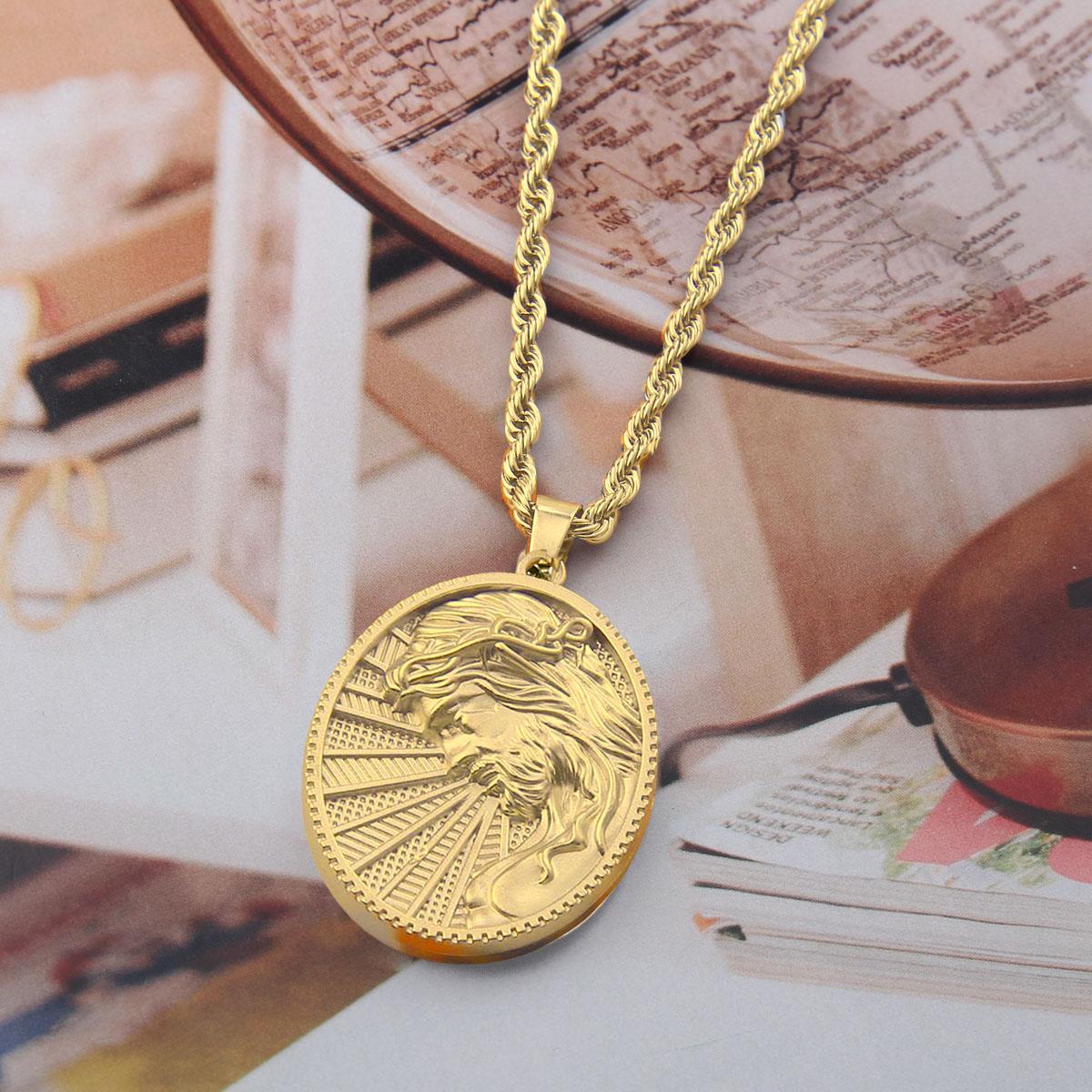 Jesus Christ Crown of Thorns,Sacred Radiance: Jesus with Crown of Thorns Pendant Necklace