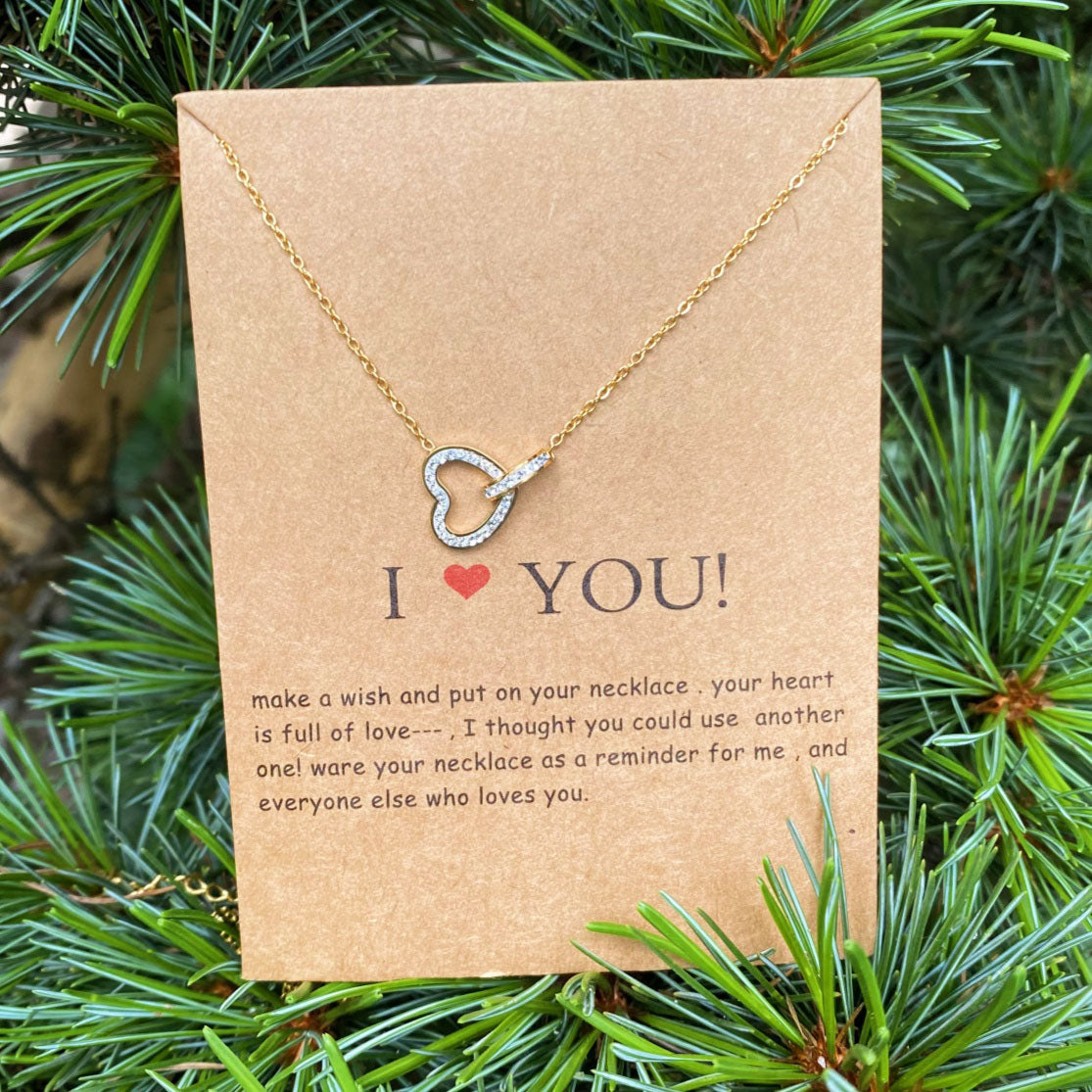 N114:Stainless Steel Titanium Classic Simple Sparking Heart Pendent Necklace For Women, Color Not Fade, Waterproof