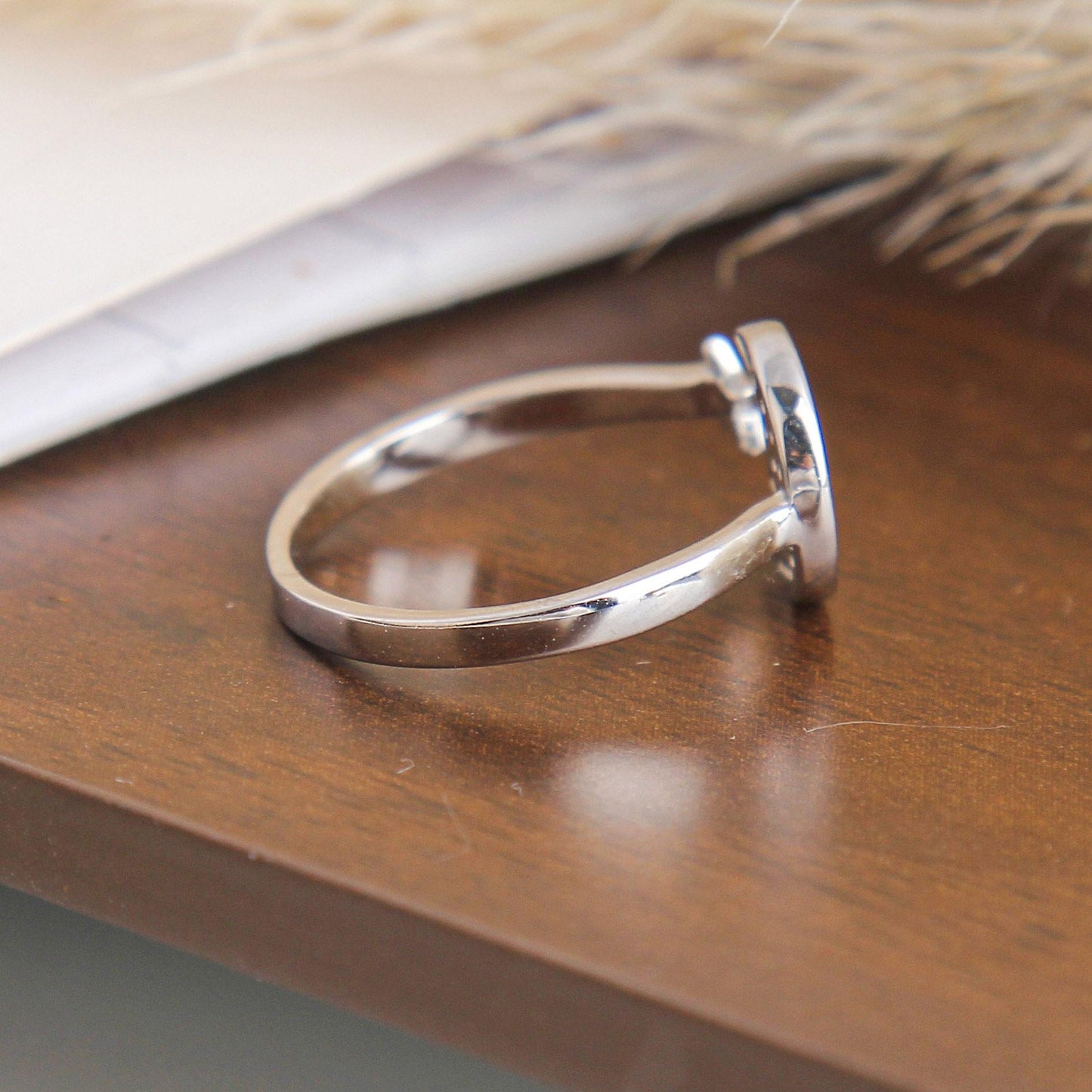 S925 Star and Moon Open Ring - Sterling Silver, Delicate Design with Star and Moon Accents, Adjustable Celestial Jewelry, Elegant Fashion Accessory for Women, Perfect Gift for Any Occasion
