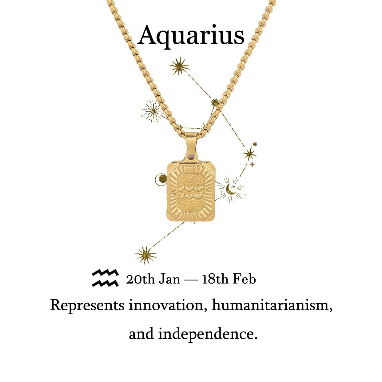 Constellation necklace, Zodiac Sign Stainless Steel Pendant Necklace，star sign Unisex for men women, personalized Charm necklace, customized sign necklace
