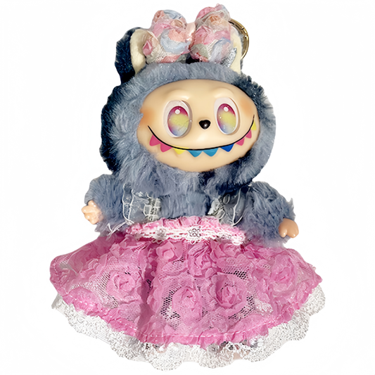 Handemade Labubu Heart Dress Outfit with Accessories