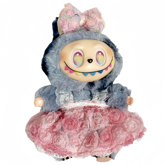 Handemade Labubu Heart Dress Outfit with Accessories