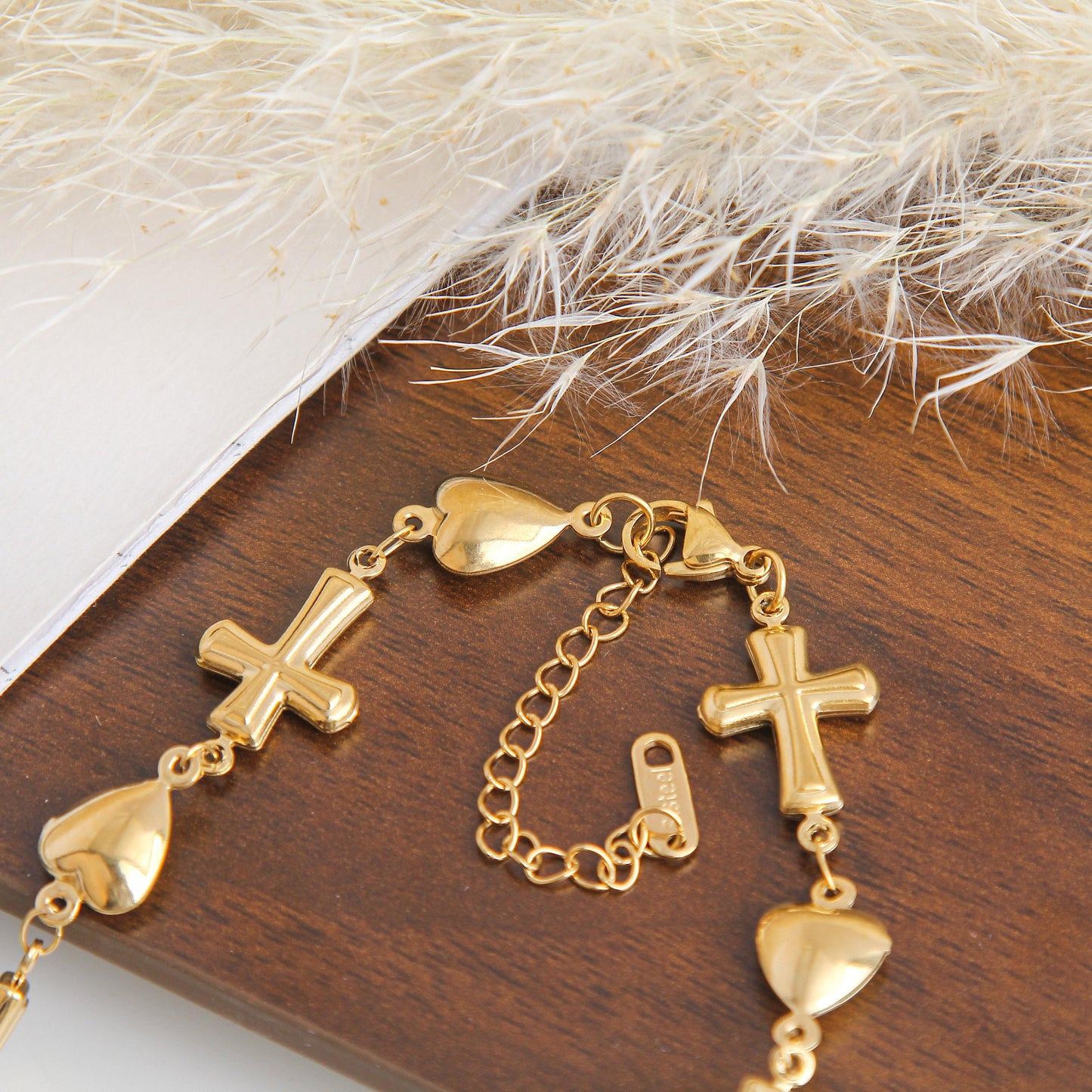 Vintage Station Necklace for Woman -Stainless Steel, Three Unique Cross Designs, Adjustable, Stylish and Chic; Elegant and Versatile Jewelry for Daily Wear