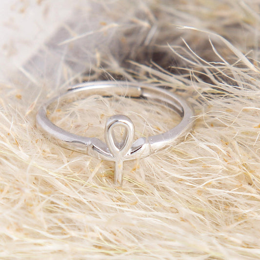 S925 Minimalist Symbol Charm Ring - Sterling Silver, Simple Modern Design with Everyday Versatility, Elegant Fashion Jewelry, Perfect Gift for Women and Daily Wear