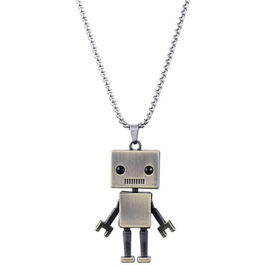 HN052:Hip-Hop Style Necklace,,Robot Necklace for Women and Men