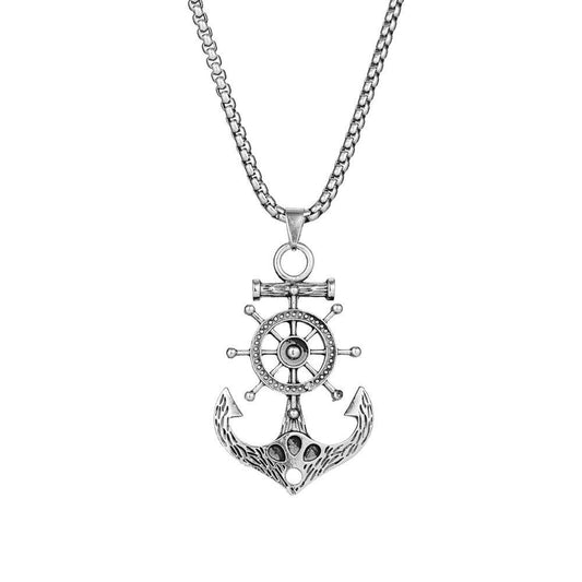 HN071:Hip-Hop Style Necklace,Nautical Anchor Pendent Necklace For Women And Men