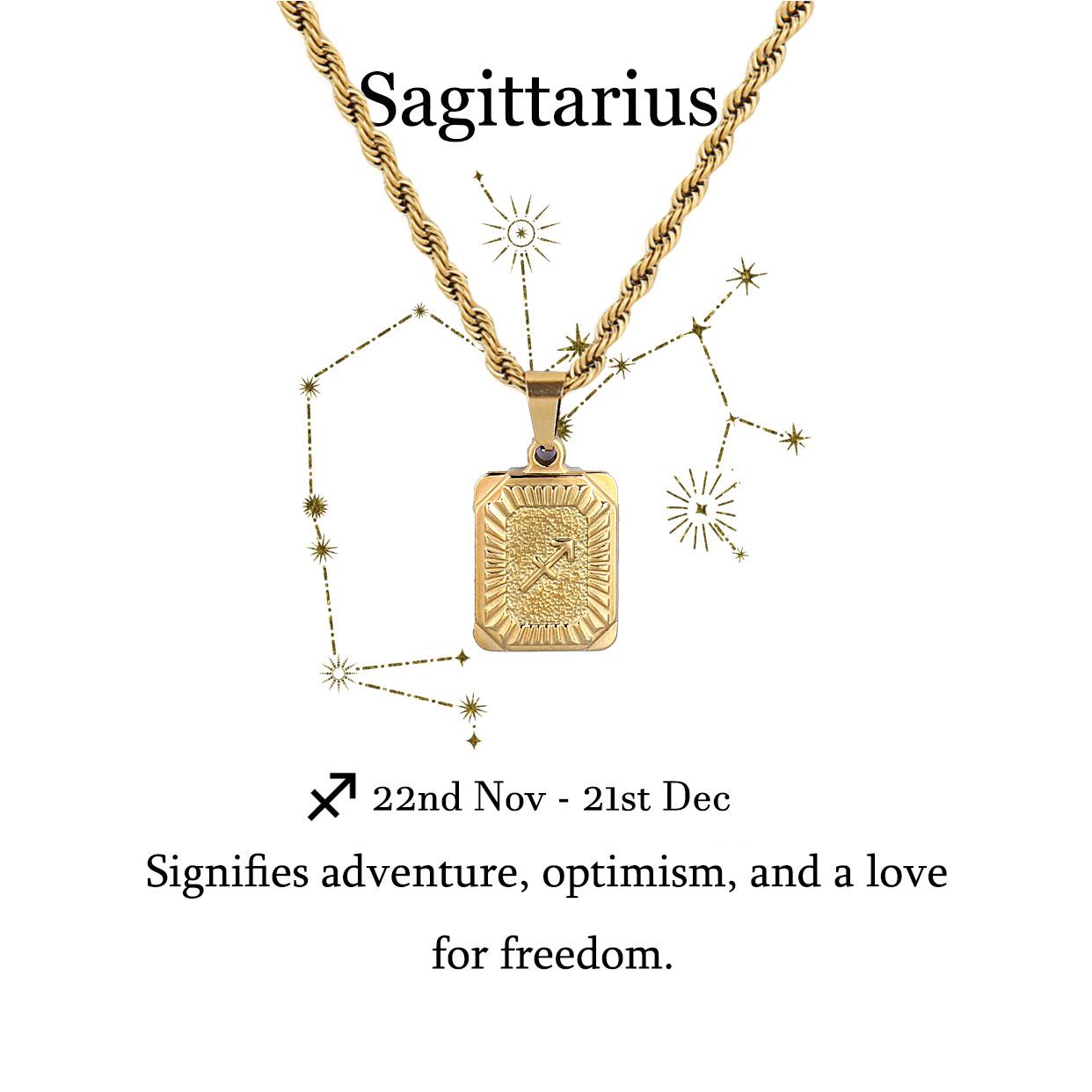 Constellation necklace, Zodiac Sign Stainless Steel Pendant Necklace，star sign Unisex for men women, personalized Charm necklace, customized sign necklace