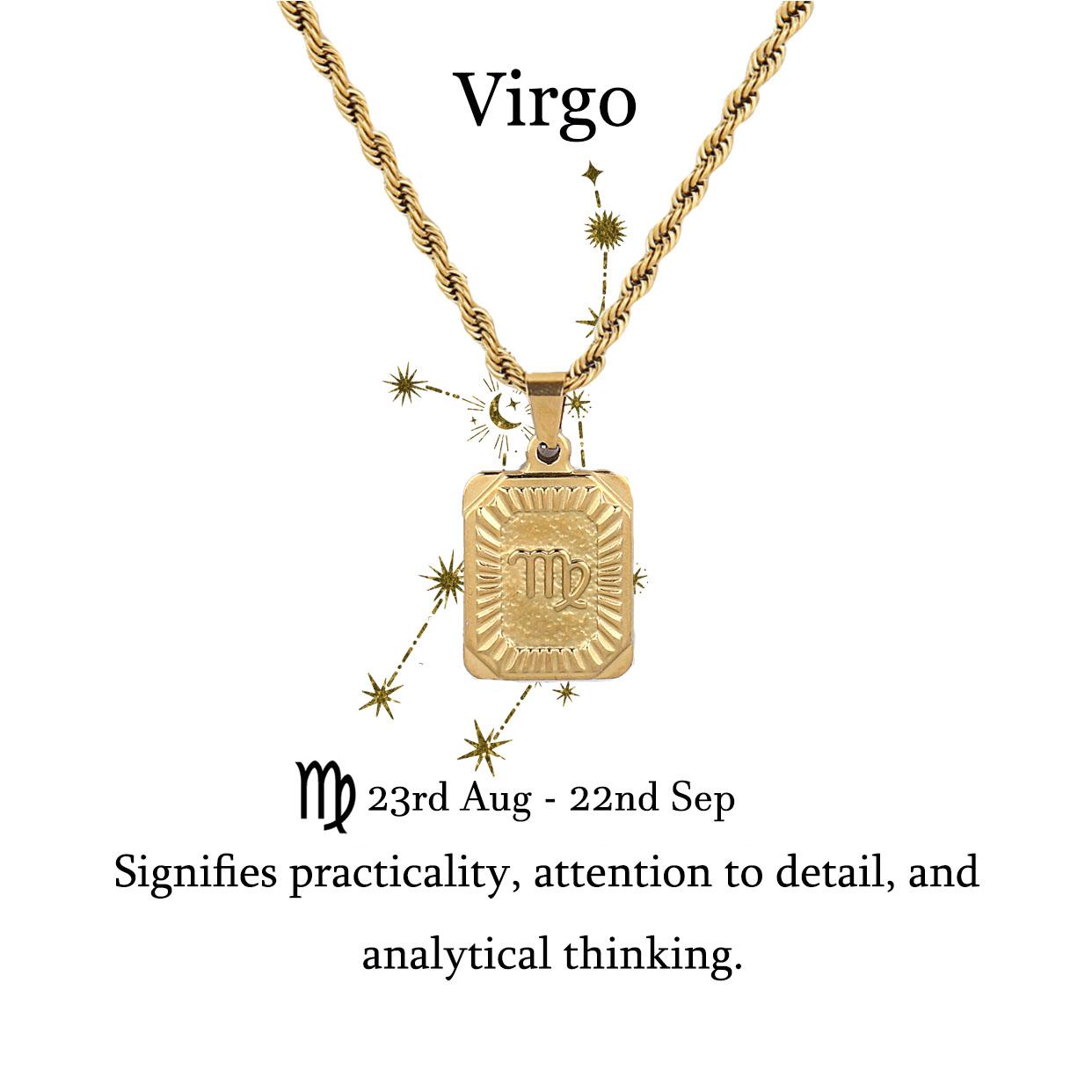 Constellation necklace, Zodiac Sign Stainless Steel Pendant Necklace，star sign Unisex for men women, personalized Charm necklace, customized sign necklace