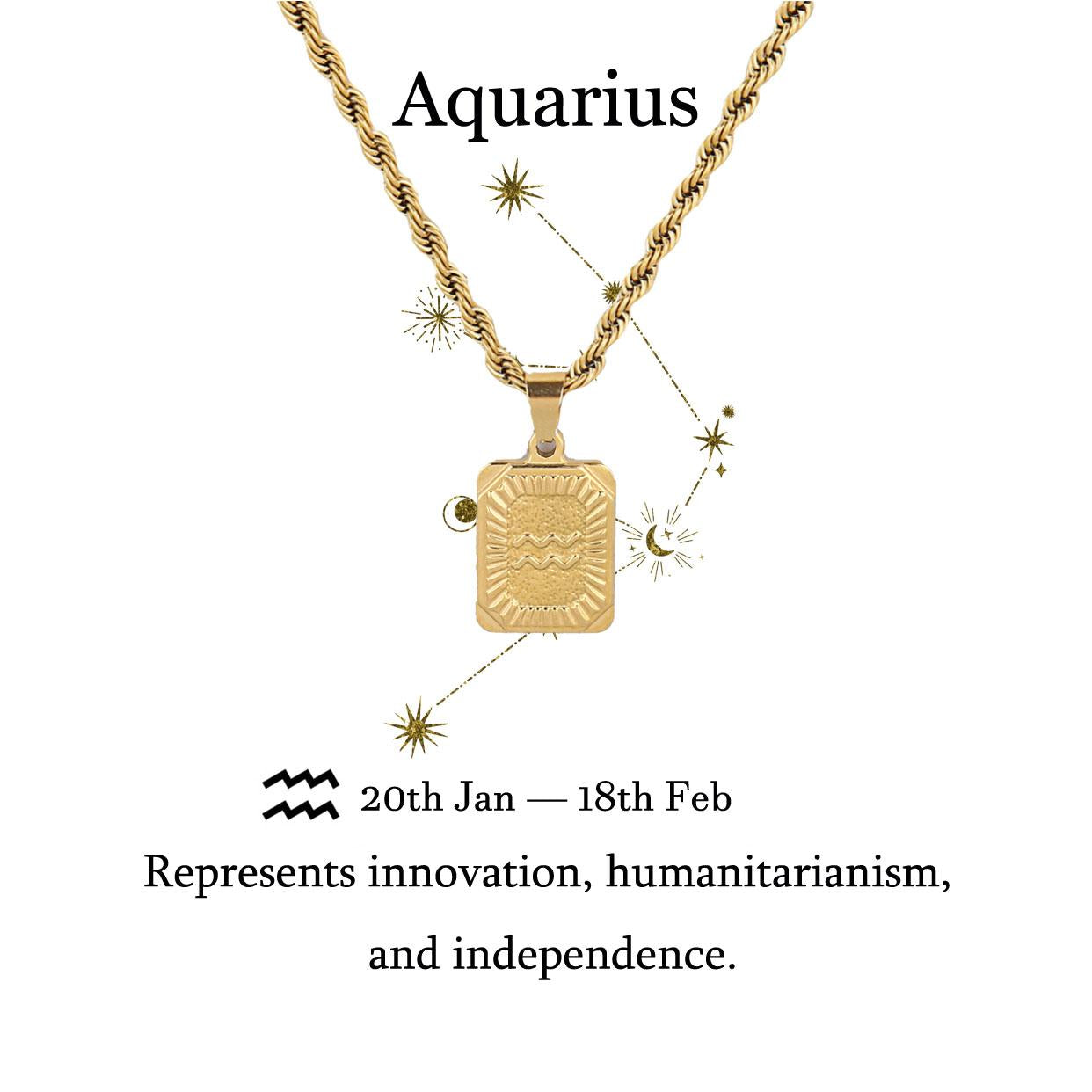 Constellation necklace, Zodiac Sign Stainless Steel Pendant Necklace，star sign Unisex for men women, personalized Charm necklace, customized sign necklace