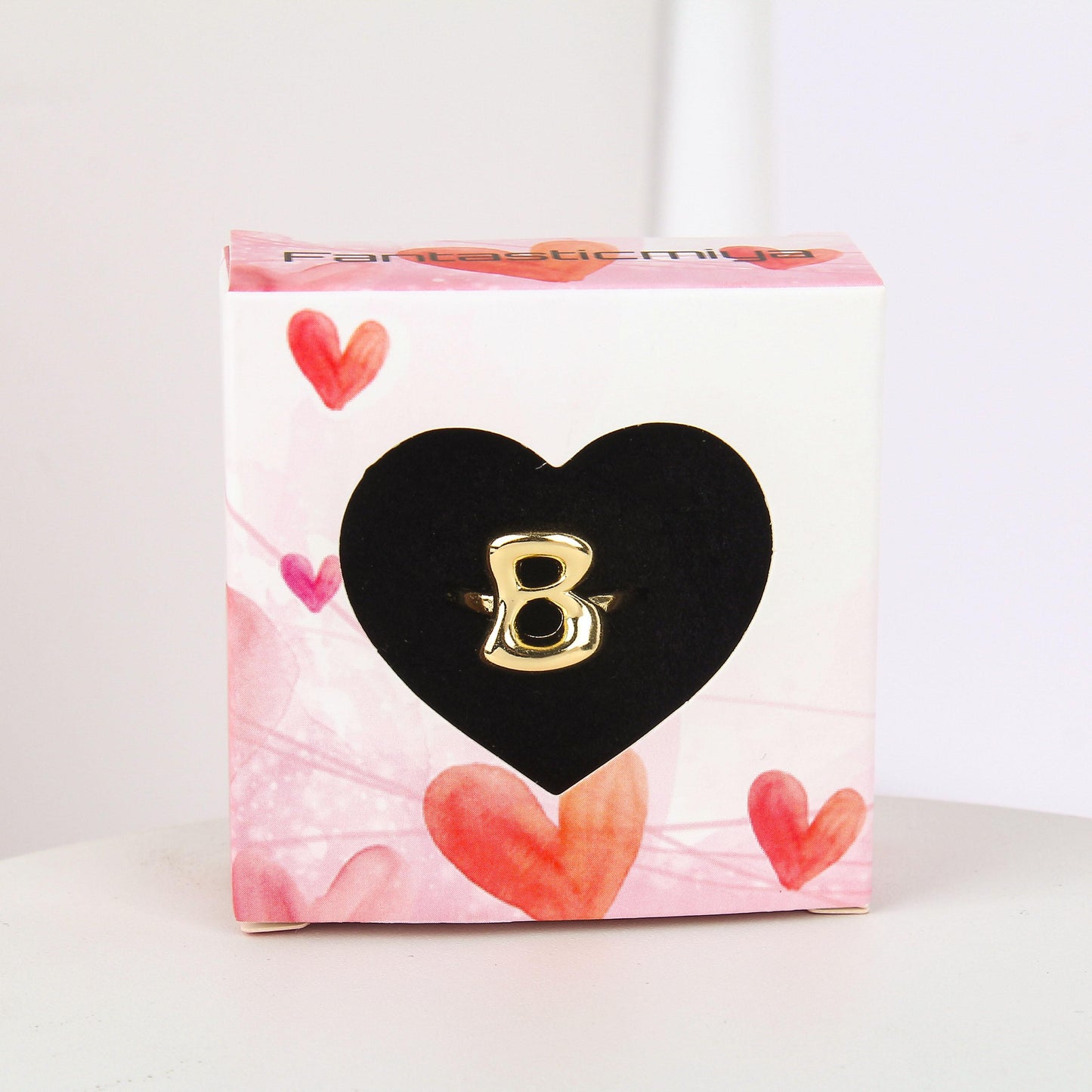 Bubble Initial Rings - Unique balloon Letter Rings, Brass, Adjustable Open A-Z Alphabet, Stylish Fashion Gift Jewelry for Women