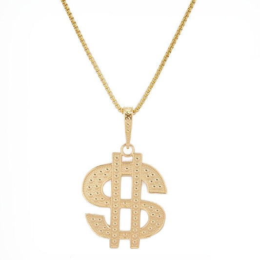 HN020:Hip-Hop Style Necklace,Dollar Sign Necklaces Money Necklace for Women and Men
