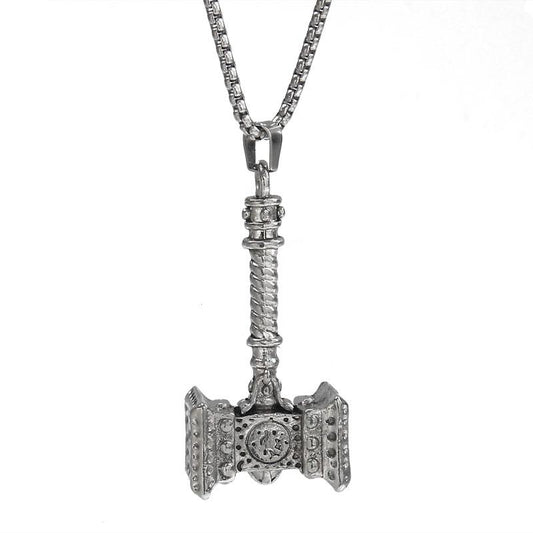 HN007:Hip-Hop Style Necklace,,Thors Hammer Necklace for Women and Men