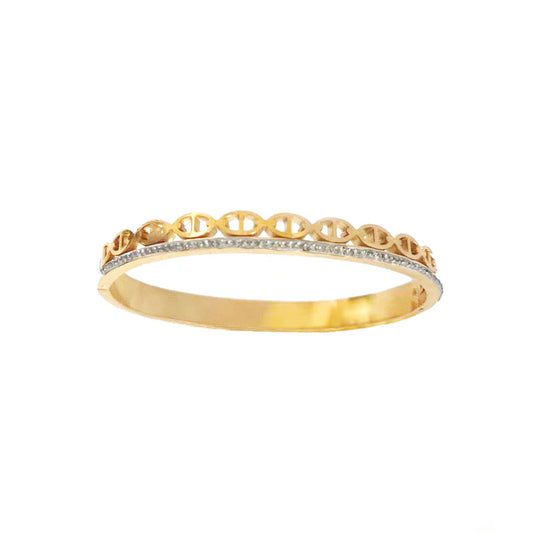 B21: Titanium Stainless Steel,Simple Classic Bangle Bracelet, colour not fade, waterproof，Side Opening