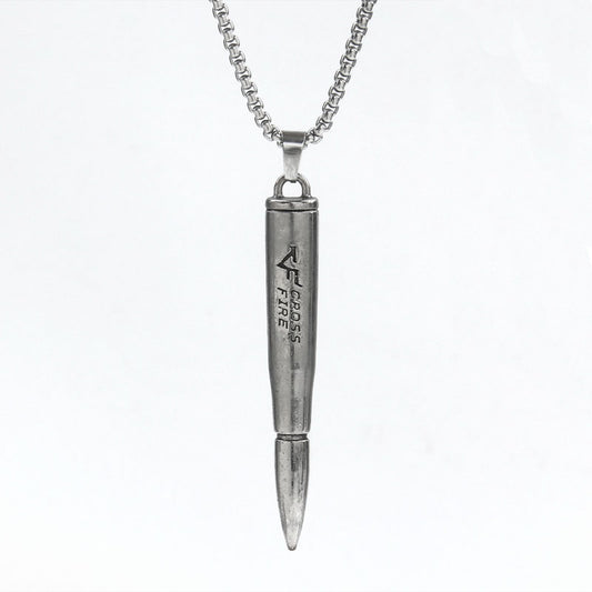 HN028:Hip-Hop Style Necklace,ullet Memorial Urn Necklace necklace for women And men