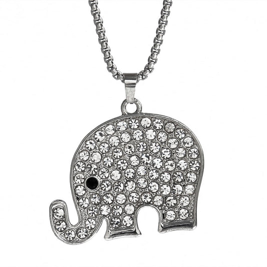 HN040:Hip-Hop Style Necklace,Elephant Necklace for Women And Men