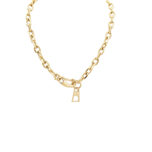 N021:Fashion Oval Chain Stainless Steel Necklace For Women And Men, Color Not Fade, Waterproof
