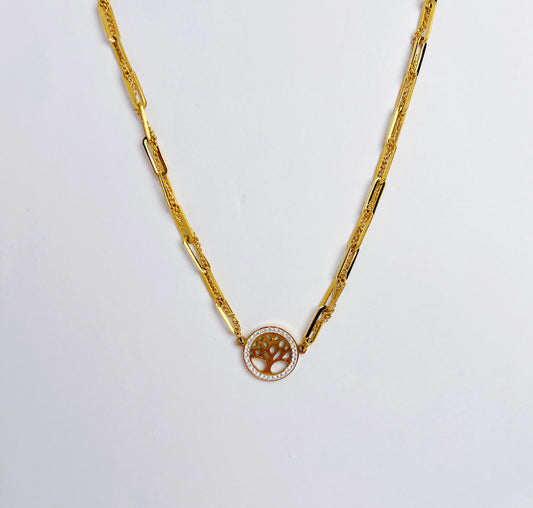 N082:Life tree Pendant Multi Layered Necklace For Women And Men, Color Not Fade, Waterproof