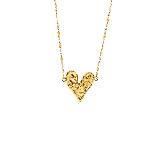N111:Stainless Steel Titanium Classic Heart Pendent Necklace For Women And Men,Color Not Fade, Waterproof