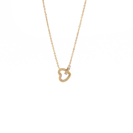 N114:Stainless Steel Titanium Classic Simple Sparking Heart Pendent Necklace For Women, Color Not Fade, Waterproof
