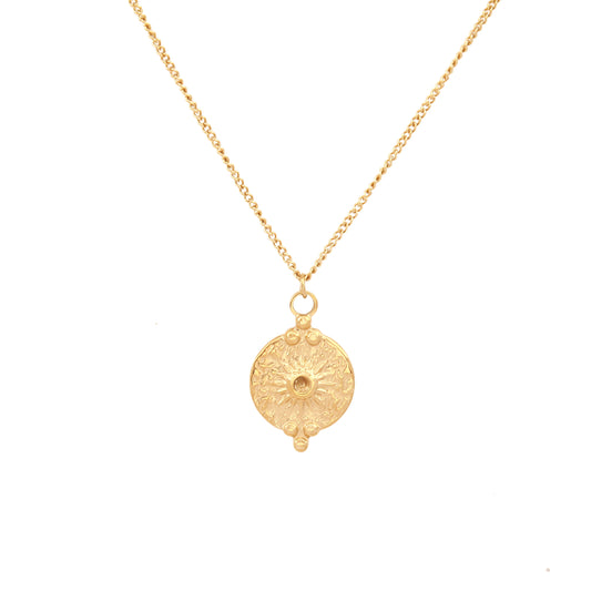 N123:Sunflower Pendant Necklace, Garden Charms, Thin Chain, Stainless Steel Pendent Necklace For Women And Men, Color Not Fade, Waterproof