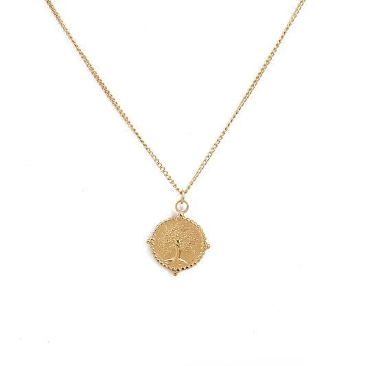 N126:Life tree Pendant Necklace,Stainless Steel Necklace For Women And Men, Color Not Fade, Waterproof