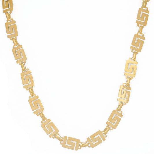N162:Punk Choker Necklace Chain Irregular Square Maze Tattoo Necklace Spiral Pattern Geometric Choker For Women And Men,Color Not Fade, Waterproof