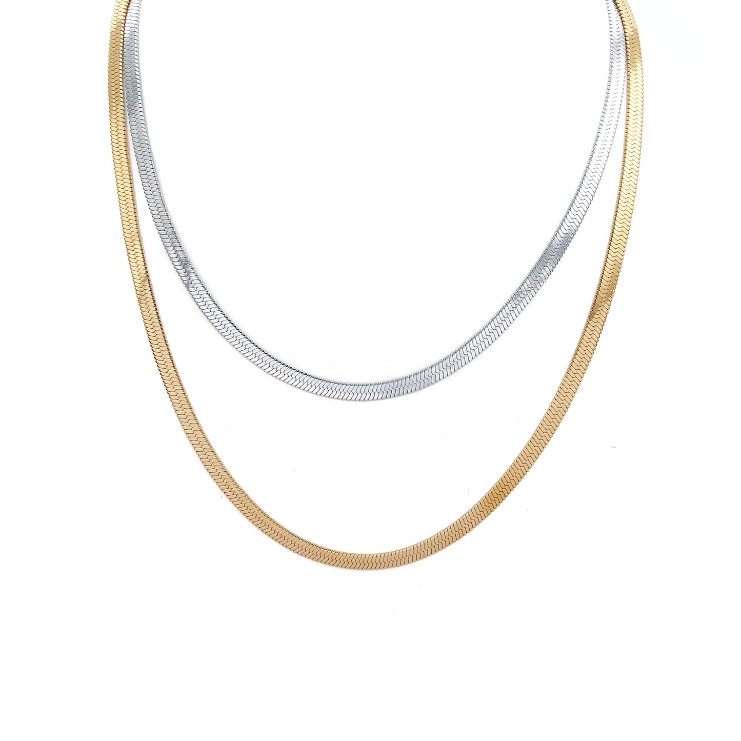 N163:Stainless Steel Titanium Classical Chunk Style Chain Necklace For Women And Men,Color Not Fade, Waterproof