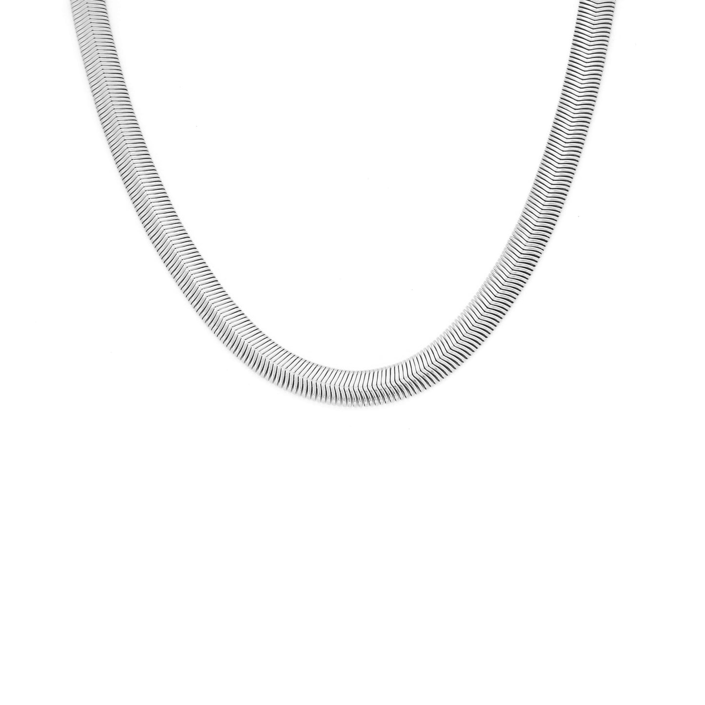 N163:Stainless Steel Titanium Classical Chunk Style Chain Necklace For Women And Men,Color Not Fade, Waterproof